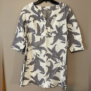 Size 10 petite Boden linen 3/4 sleeve shift dress